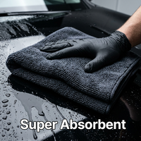 Paño de Microfibra de Doble Cara Súper Absorbente Tavelya de 1200 g/m² con Doble Bucle Trenzado para Secado de Autos y Detallado Automotriz