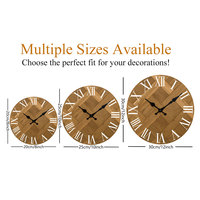 Jam Dinding Kayu Bambu Analog Quartz Roman Numerals Elegan Klasik Retro Dekorasi Ruang Tamu Ruang Belajar Tanpa Suara Tik-tok