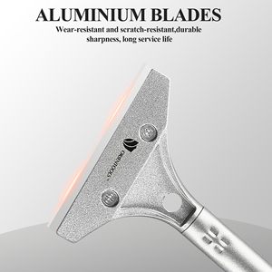 Raspador de Cuchillas de Afeitar de Alta Resistencia Wokwell de 4 Pulgadas con Mango Largo de 30 cm, Rojo/Amarillo, Herramientas de Limpieza para Bricolaje, Vidrio, Paredes, Película de Tinte para Ventanas, SK5 - Product Image 2