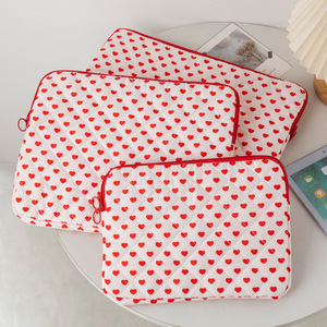 Custodia <span class=keywords><strong>per</strong></span> Tablet alla Moda Personalizzata all'Ingrosso, Morbida Trapuntata a Cuore in Poliestere con Cerniera, Cover <span class=keywords><strong>per</strong></span> <span class=keywords><strong>iPad</strong></span>, Custodia <span class=keywords><strong>per</strong></span> Laptop <span class=keywords><strong>per</strong></span> Donne - Product Image 5