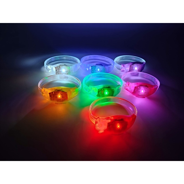 Custom Logo 4 LED Flashing Control Silicone Wristband Programmable Remote Controlled LED Bracelet for Concert