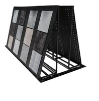 Support d'affichage en métal perforé avec revêtement en poudre, support en quartz et granit, présentoirs pour échantillons de carrelage, présentoir en métal