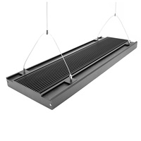 Kit d'éclairage personnalisé T34 DIY LED pour aquarium d'eau de mer Profil en aluminium noir Radiateur dissipateur de chaleur pour aquarium Boîtier d'éclairage extérieur