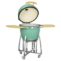 Barbecue fumoir SEB KAMADO 23,5 pouces, barbecue au charbon de bois, panier de cuisson roulant, cuisine extérieure