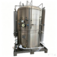 Réservoir de stockage cryogénique d'oxygène/azote/argon mini en acier au carbone et acier inoxydable d'occasion, capacité 3m³, garantie 1 an