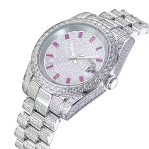 Montre de luxe pour homme, professionnelle, à quartz, en acier inoxydable, avec cadran en cristal saphir - Événements d'entreprise, luxe - Product Image 5