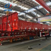 Semi-remorque à ridelles 3 essieux 60 tonnes 40 pieds pour transport intermodal et usage général