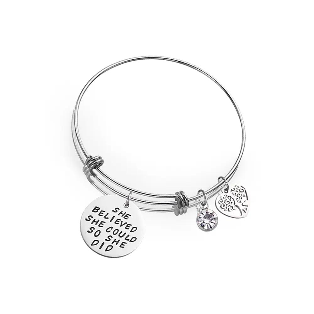 Bracelet And 2020 Fashion Women Jewelry Friends Sister Mother Daughter Heart Tree Of Life Stainless Steel Adjustable Charm Bangle Bracelet