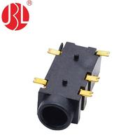 Connecteur audio SMD 3,5 mm à 5 broches, contact en laiton plaqué or, indice de protection IP67, montage sur circuit imprimé, prise casque stéréo, connecteur pour écouteurs, pour l'alimentation