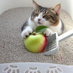 Litière agglomérante pour chat DongnaiPETS Bentonite Premium, parfum pomme, prix économique, agglomération rapide et dure, zéolite activée - Product Image 5