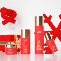 Set Cosmétique Vide pour Soins Corporels, Flacon de Lotion Airless Rose Rond Recyclé, Avec Logo Personnalisé, Emballage Frosted pour Peau