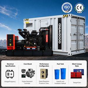 Generador Diésel Silencioso Goodwind 2026 OEM de 10, 20, 60 kW, Trifásico/60 Hz, Potencia Nominal en Modo de Espera - Product Image 3