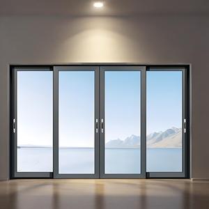 Puerta corredera de aleación de aluminio de 2,0mm de alta resistencia <span class=keywords><strong>para</strong></span> Villa Industrial moderna, rotura térmica, sellos integrados a prueba de viento <span class=keywords><strong>para</strong></span> Interior - Product Image 2