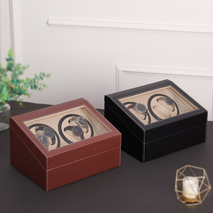 Eonluxe <span class=keywords><strong>Remontoir</strong></span> de montres 10 emplacements double tête avec moteur en PU, remontage <span class=keywords><strong>automatique</strong></span>, boîte de rangement et de présentation <span class=keywords><strong>pour</strong></span> montres mécaniques 2026 Nouveau - Product Image 2