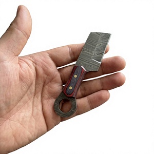 Cuchillo de Caza, Supervivencia y Camping, Hecho a Mano, de Alta Calidad, Personalizable, de Acero de Damasco, con Hoja Fija Mini Tipo Drop Point, 58-60 - Product Image 5
