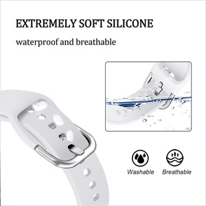 Correa de reloj de silicona de 20mm y 22mm para Samsung <span class=keywords><strong>Galaxy</strong></span> <span class=keywords><strong>Watch</strong></span> 6 <span class=keywords><strong>5</strong></span> 4, pulsera activa, Correa deportiva de Color sólido - Product Image 5