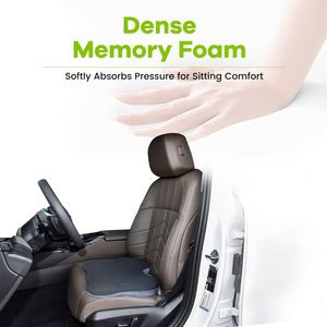 Cojín de Asiento de Coche de Espuma Viscoelástica Suave y Densa con Diseño en Forma de U para Conductor, Desmontable, Lavable, 100% Poliéster, Soporte para Piernas - Product Image 5