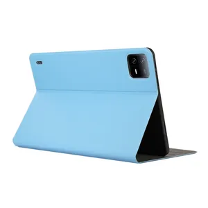 Casing Tablet Xiaomi Pad 6 / Pad 6 Pro, sarung Tablet pintar kulit tekstur elastis lipat tegangan