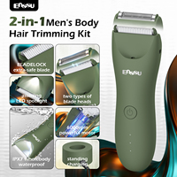 Tondeuse Électrique Rechargeable Homme Wet & Dry pour Corps, Poitrine, Jambes et Aisselles