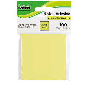 LEBEZ - MEMFO CUBE 100 FEUILS 7,5X7,5 CM JAUNE - Product Image 1