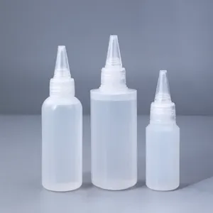 Yüksek kaliteli 60ml damla şişe şeffaf PE konteyner ilaç ambalaj şişe