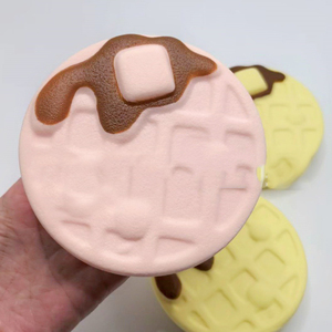 Super Soft Waffle Biscuit with Chocolate Drizzle PU Slow Rebound <b>Squishy</b> Toy Stress Relief Decompression Gift for Kids Adults - Product Image 2