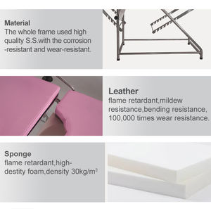 मैनुअल प्रसूति स्त्री रोग तालिका श्रम कुर्सी अस्पताल वितरण बिस्तर कारखाने के पैर धारकों के साथ सीधी बुनियादी स्त्री रोग चेयर - Product Image 5