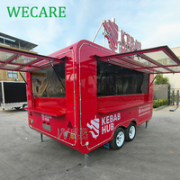 WECARE remorque de nourriture mobile camion de café de crème glacée friteuse poulet rôtisserie gril poulet frit Hotdog pour l'application de bonbons