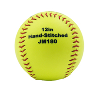 Ballons d'entraînement de softball personnalisés en cuir PU de 12 pouces, haute qualité, prix abordable, pour lancer, frapper et l'entraînement au battement