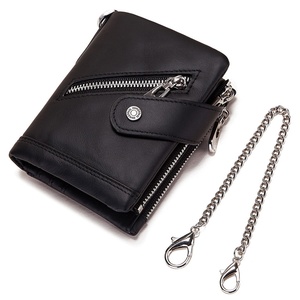 Boshiho Customized Leather Purse Short Chain Men <b>Wallet</b> Bifold Men <b>RFID</b> <b>Blocking</b> Card Holder <b>Wallet</b> - Product Image 2