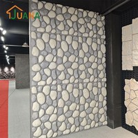 Panneau mural en pierre 3D standard FSC, panneaux muraux en pierre artificielle PU, panneaux muraux légers, revêtement mural décoratif