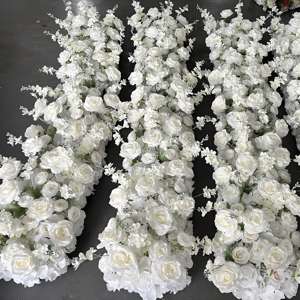 M-FR136 Camino de mesa de flores artificiales de alta calidad para bodas, flores de seda para arreglos de boda - Product Image 1