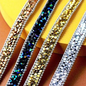 स्ट्रिप फैशन राइनस्टोन टेप ट्रिम रेसिन क्रिस्टल एसिन डिय जूते के लिए टेमिंग ट्रिमिंग - Product Image 6