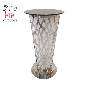 Led mesa de club nocturno redonda de acero inoxidable oro al aire libre bar mesa de fiesta - Product Image 3