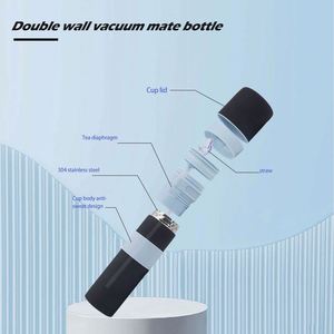 Bouteille isotherme à double paroi avec paille pour thé Yerba, personnalisable avec logo, très vendue en Amérique du Sud - Product Image 4