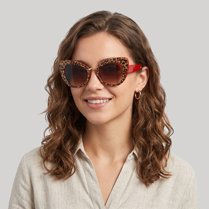 <b>Sunglasses</b> Women UV400 PC Frame Type 3 Sunshades Fashion Leopard Print Style - Product Image 1