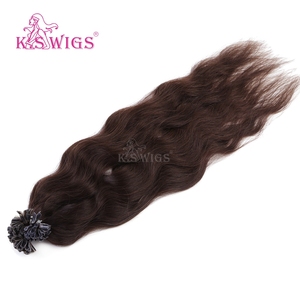 K.SWIGS 2 #   Extensiones de Cabello Humano Remy Ondulado Marrón Oscuro, Naturales, Voluminosas, Estilo Salón, Calidad Premium, Punta en U - Product Image 4
