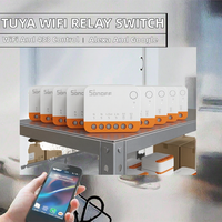 Module de relais Wi-Fi Abongl 10A 2 voies IP22 AC 100-240V, 1 canal, contact sec, compatible Google Home Alexa, contrôle à 80m