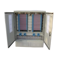 Ftth Outdoor Cabinet SMC144/288/576 Core Outdoor Cable óptico Handover Box Montado en el piso Tres redes en una caja óptica