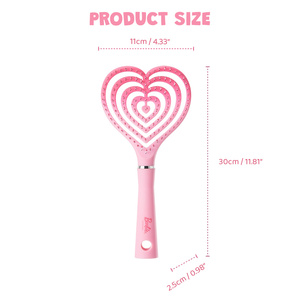 MINISO <span class=keywords><strong>Barbie</strong></span> Series Lindo en forma <span class=keywords><strong>de</strong></span> corazón Forma esponjosa Peine <span class=keywords><strong>de</strong></span> hueso Cabello largo y recto Cojín <span class=keywords><strong>de</strong></span> aire Peine <span class=keywords><strong>de</strong></span> masaje Se puede personalizar - Product Image 5