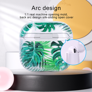 เคสหูฟังลายใบตองแบบแข็งป้องกันการตกกระแทกพร้อมลายปั๊มร้อนสำหรับ Airpods 4 เคสป้องกันหูฟัง - Product Image 4