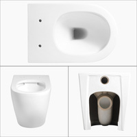 Kidoir WaterMark Cuvette de toilette à double chasse d'eau sans rebord Inodoro WC Salle de bain WC Toilettes