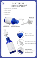 Botol Kecil 15Ml Hijau Biru Jernih Amber Bulat Botol Kaca Penetes untuk Botol Minyak Esensial