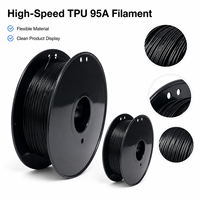 Filamen Printer 3D TPU 95A Kecepatan Tinggi 1.75mm 3mm dengan Pilihan Warna Multi Kustom untuk Casing Ponsel, Sol Sepatu, Pasokan Grosir