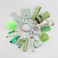 15 pièces ensemble vente en gros auto-défense sécurité porte-clés ensemble Protection dispositif de sécurité Spray Shell Kit auto-défense porte-clés pour les femmes