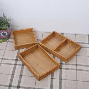 Wooden Rectangle Storage <b>Tray</b> For Snacks And Keys Standing Type Single Compartment Pure White - Product Image 2