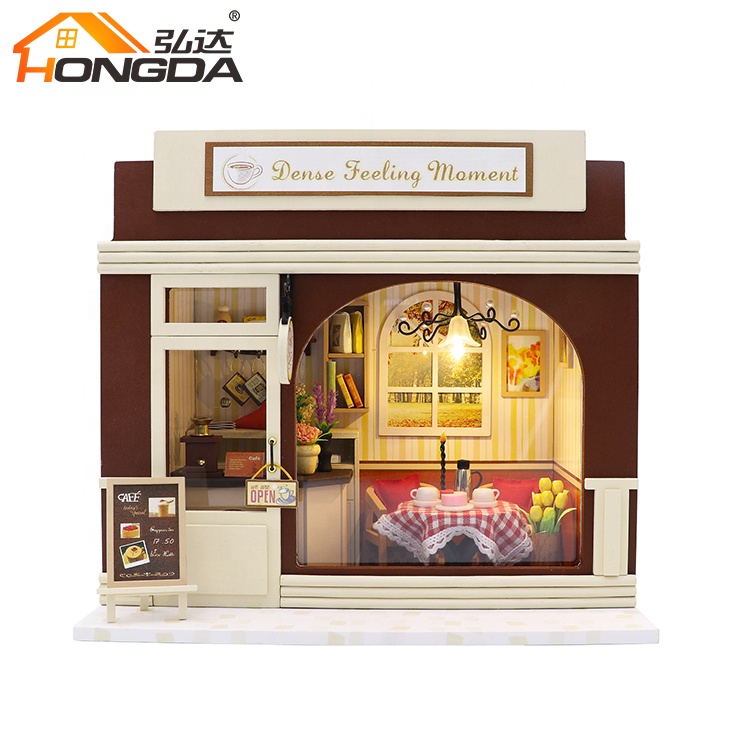 Cheap price real furniture toy doll house for craft center with decoration