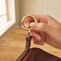 Mousquetons personnalisés en alliage de zinc avec ressort de déclenchement, anneaux en O, connecteurs pour porte-clés, anneaux dorés, accroche-sac portable 50mm 25mm