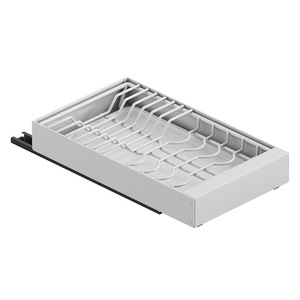 Estante extraíble para platos Sea Shark, divisor de platos y cuencos integrado en el gabinete, escurridor, diseño moderno minimalista, almacenamiento de cocina de acero al carbono - Product Image 5