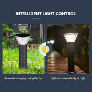 Низковольтные алюминиевые столбики-светильники для улицы, IP65, водонепроницаемые, светодиодные, на солнечных батареях, для газона и сада - Product Image 4